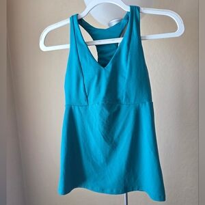 Fabletics Emerald Green Built-in Bra Tank Top